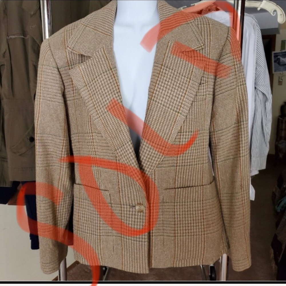 Calvin Klein plaid blazer